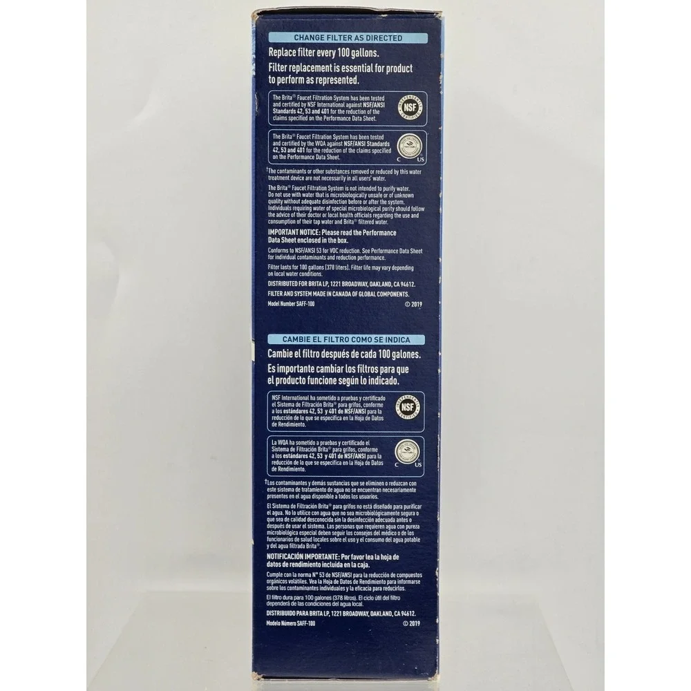 NEW Brita 35618 On Tap Faucet Mount 1 Liter Water Chrome‎ Filter System SAFF-100
